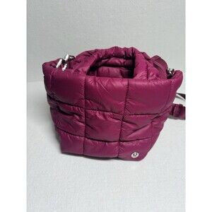 Lululemon Quilted Mini Crossbody 5L Bag O/S Dark Berry Adjustable Strap